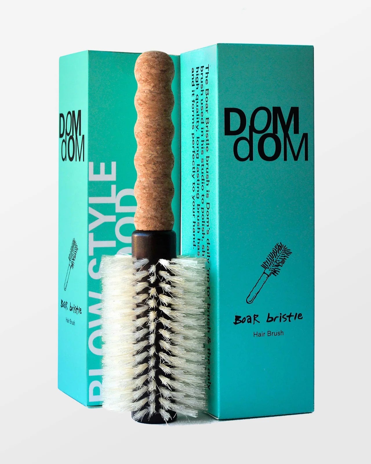 Dom Dom Medium Round Boar / Nylon Bristle Brush