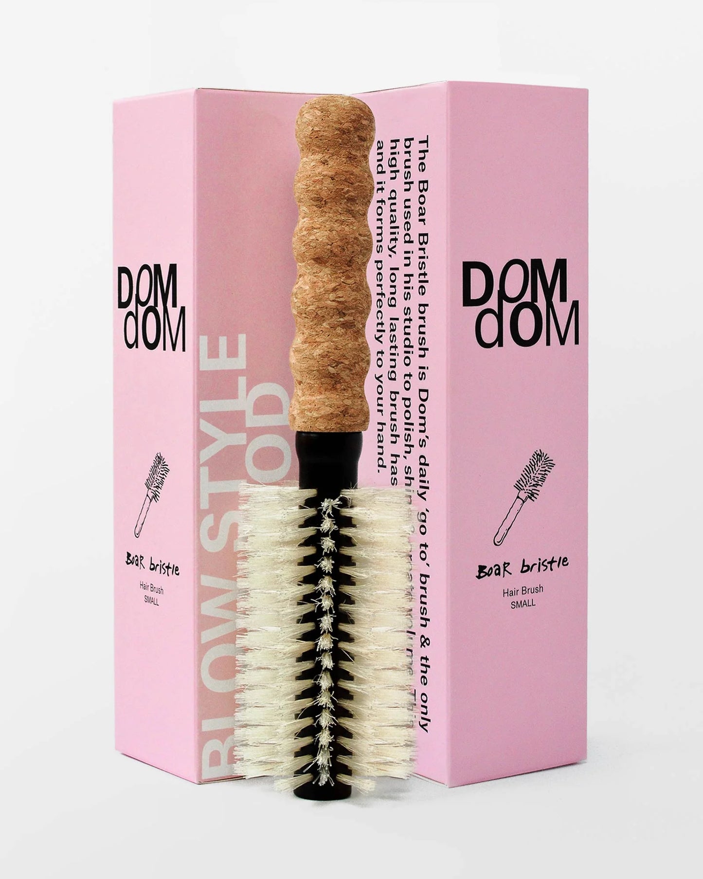 Dom Dom Small Round Boar / Nylon Bristle Brush