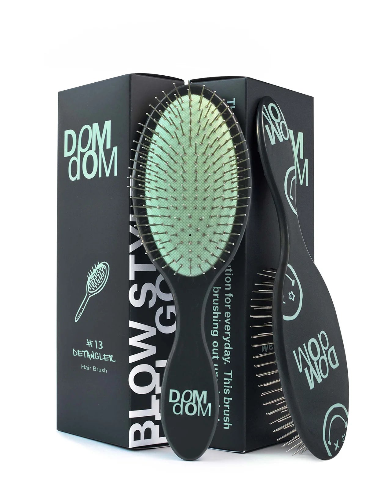 Dom Dom #13 Detangler Brush (Green)