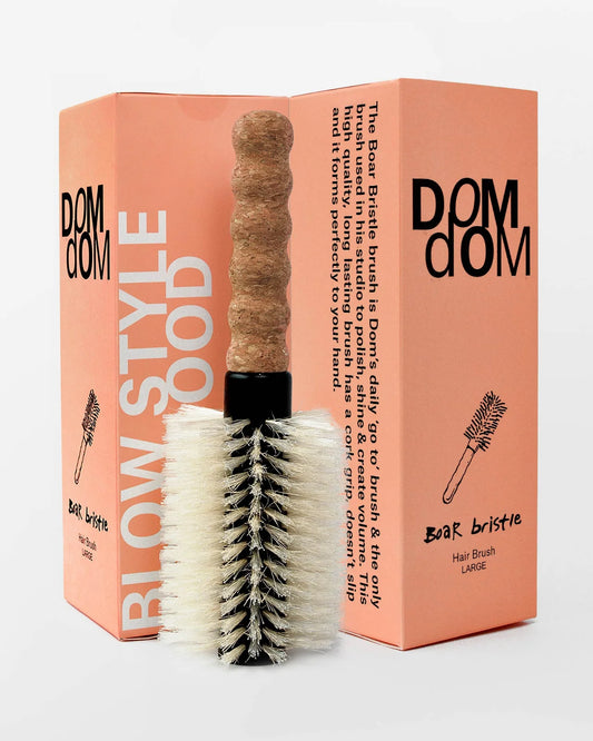 Dom Dom Large Round Boar / Nylon Bristle Brush